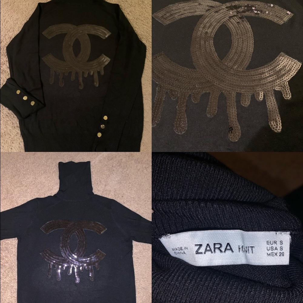Zara turtleneck black size small (new and unworn)
